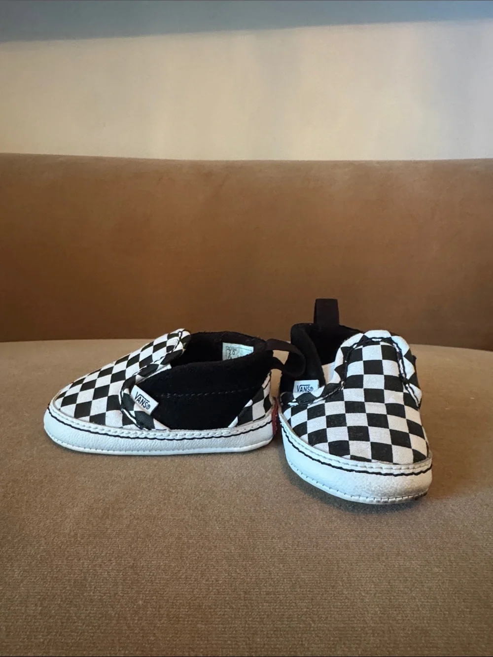 Vans Toddler Black & White Checkerboard Slip-Ons